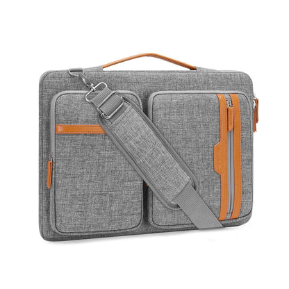 MOSISO 360 Shockproof Multi-Pocket Business Laptop Bag with Detachable Shoulder Strap, Handle & Luggage Sleeve, Fits 15.6 Inch MacBook HP Dell Notebook