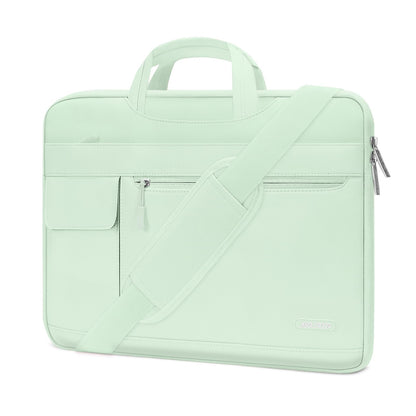 MOSISO Polyester Flapover Laptop Shoulder Briefcase Sleeve, Fits 13.3-15.6 Inch MacBook Air Pro M1-M5 Notebook