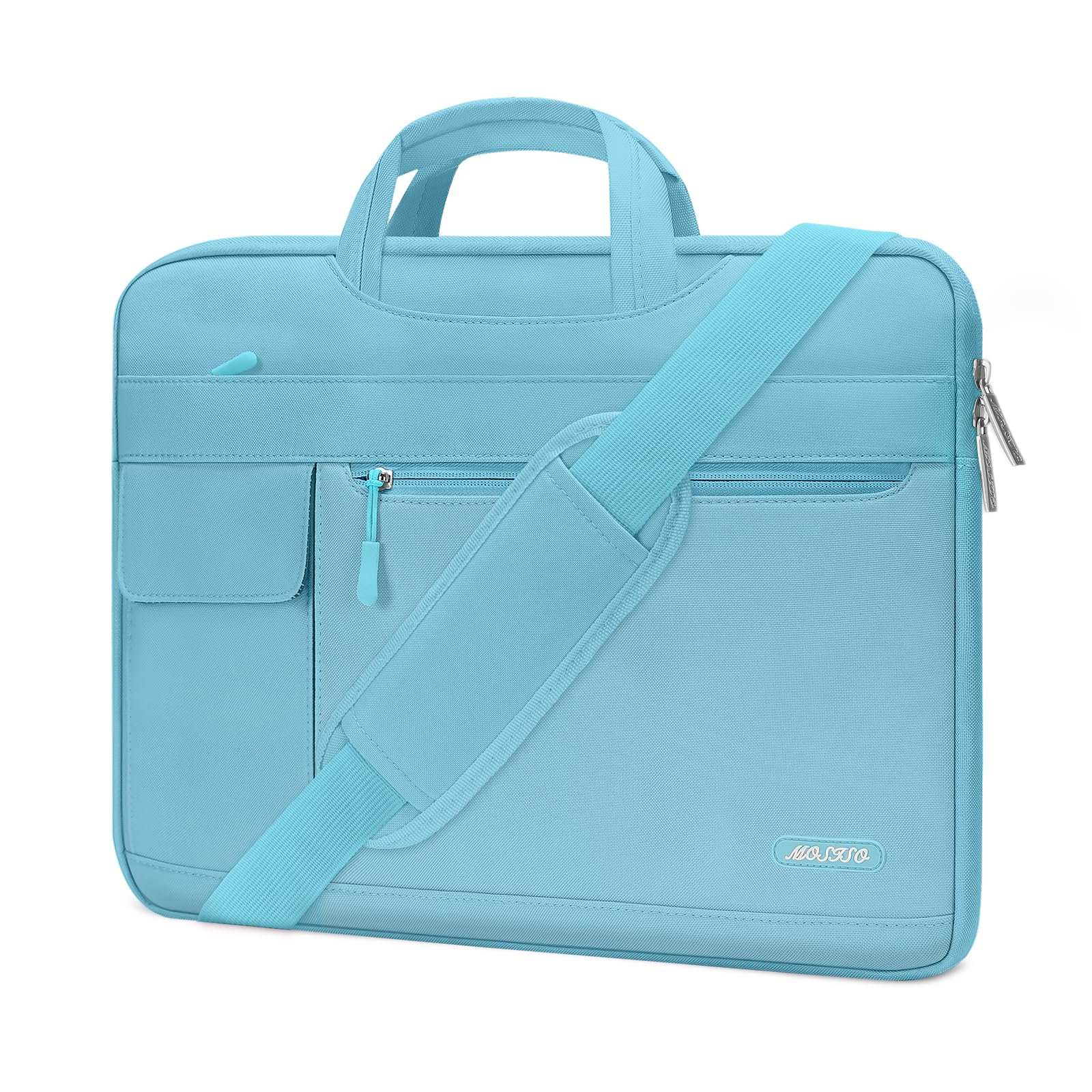 MOSISO Laptop Shoulder Bag Compatible with MacBook Air 13-16 inch M2 A2681 M1 A2337 A2179 A1932/Pro 13 M2 M1 A2338 A2251 A2289 A2159 A1989 A1706 A1708,Polyester Flapover Briefcase Sleeve Case iMosiso