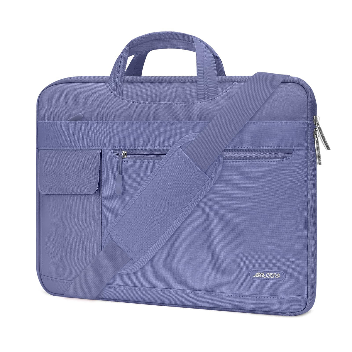 MOSISO Polyester Flapover Laptop Shoulder Briefcase Sleeve, Fits 13.3-15.6 Inch MacBook Air Pro M1-M5 Notebook