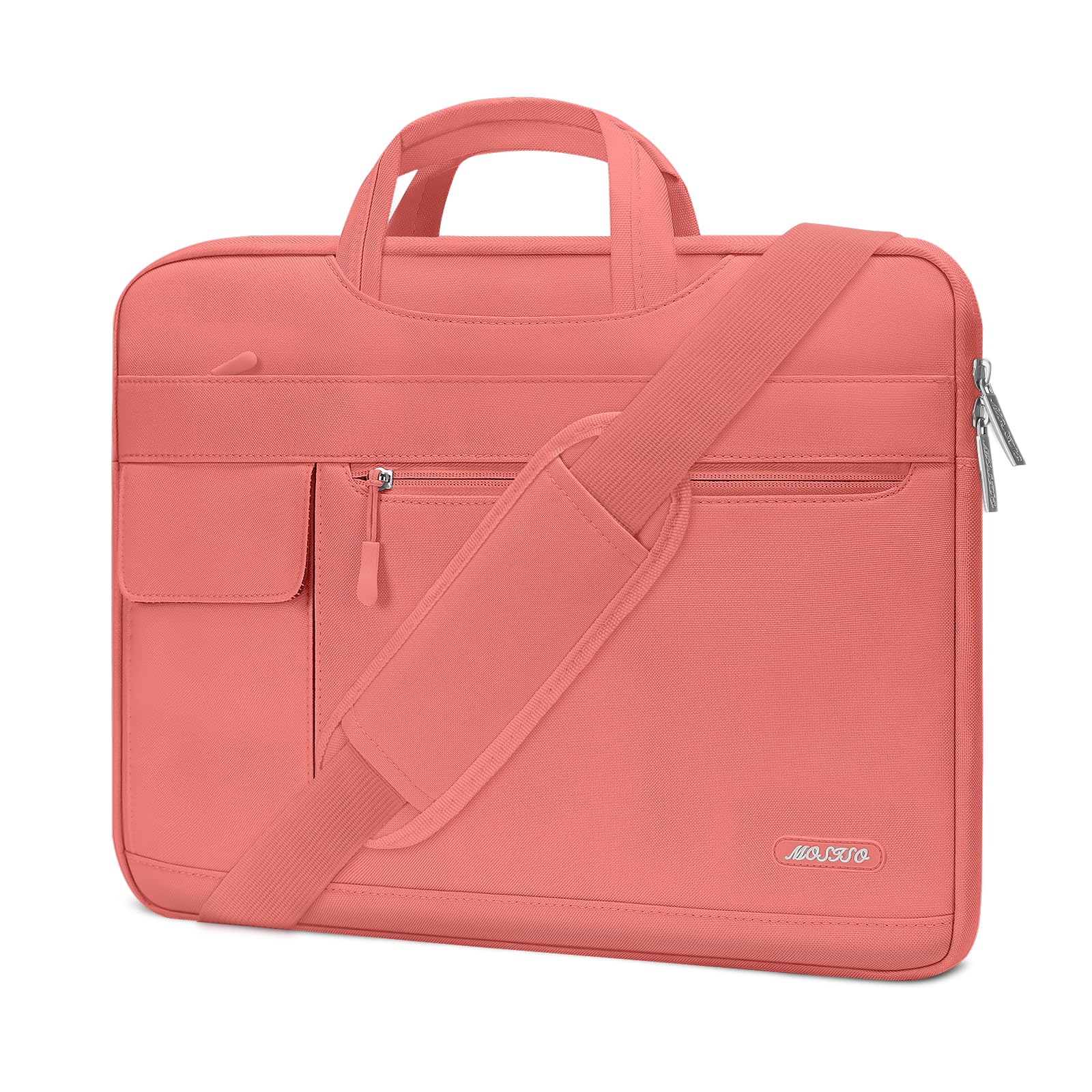 MOSISO Laptop Shoulder Bag Compatible with MacBook Air 13-16 inch M2 A2681 M1 A2337 A2179 A1932/Pro 13 M2 M1 A2338 A2251 A2289 A2159 A1989 A1706 A1708,Polyester Flapover Briefcase Sleeve Case iMosiso