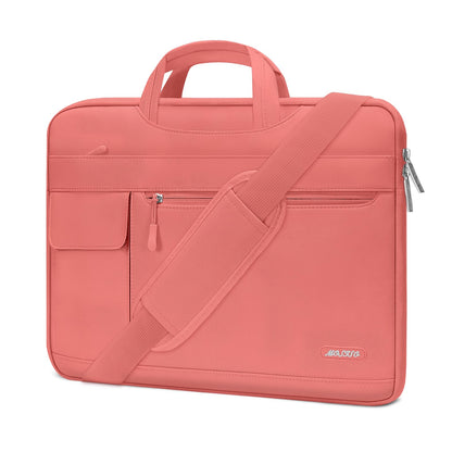 MOSISO Laptop Shoulder Bag Compatible with MacBook Air 13-16 inch M2 A2681 M1 A2337 A2179 A1932/Pro 13 M2 M1 A2338 A2251 A2289 A2159 A1989 A1706 A1708,Polyester Flapover Briefcase Sleeve Case iMosiso