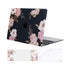 MOSISO Compatible with MacBook 12 inch Case with Retina Display (Model A1534, Release 2017 2016 2015), Plastic Peony Hard Shell Case & Keyboard Cover & Screen Protector, Black