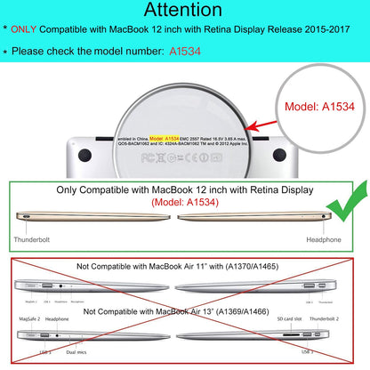 MOSISO Compatible with MacBook 12 inch Case with Retina Display (Model A1534, Release 2017 2016 2015), Plastic Peony Hard Shell Case & Keyboard Cover & Screen Protector, Black