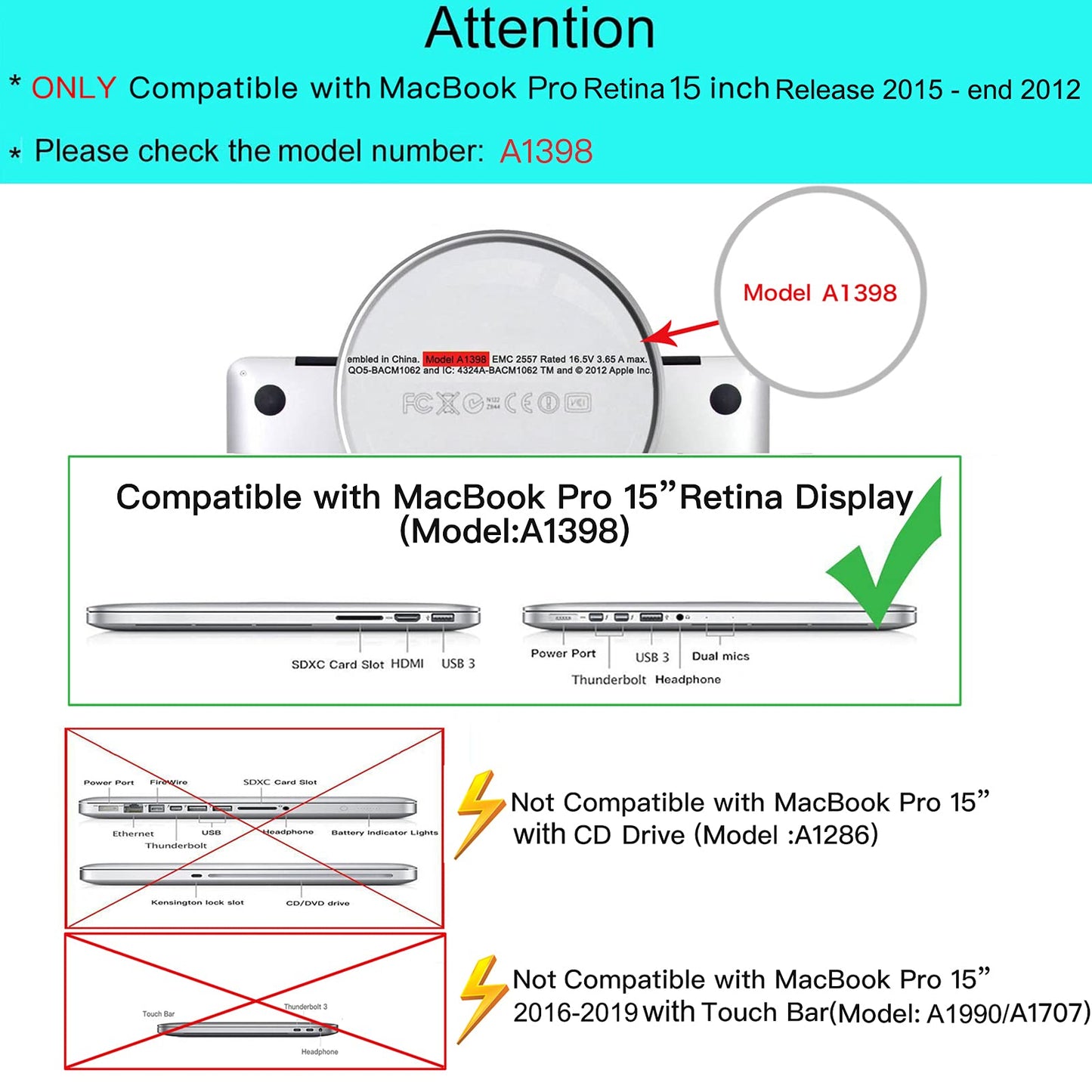 MOSISO Compatible with MacBook Pro 15 inch Case with Retina Display (Model: A1398, Older Version, 2015 - end 2012 Release), Plastic Peony Hard Shell Case & Keyboard Cover & Screen Protector, Black