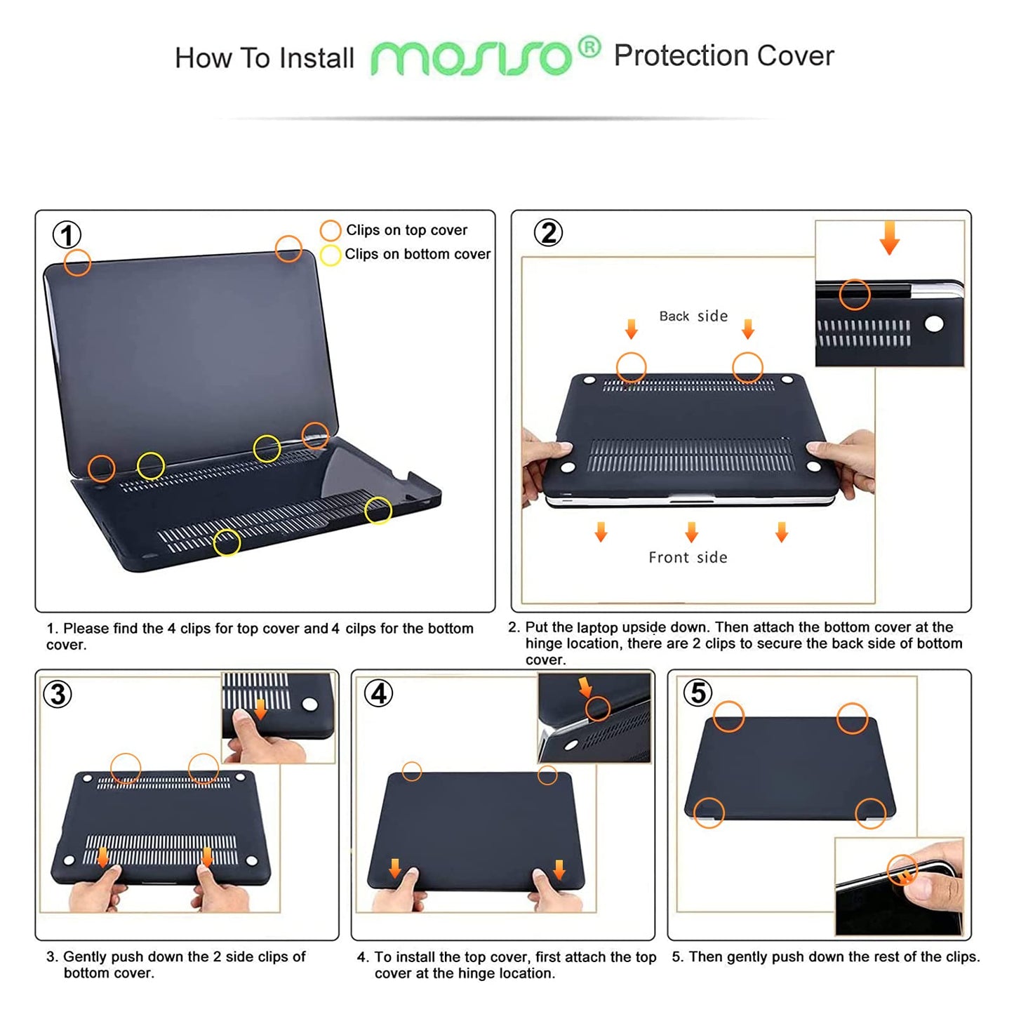 MOSISO Plastic Hard Shell Case & Keyboard Cover & Screen Protector Only Compatible with MacBook Pro 13 inch (A1278, Old Version with CD-ROM), Release Early 2012/2011/2010/2009/2008, Black
