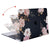 MOSISO Compatible with MacBook 12 inch Case with Retina Display (Model A1534, Release 2017 2016 2015), Plastic Peony Hard Shell Case & Keyboard Cover & Screen Protector, Black