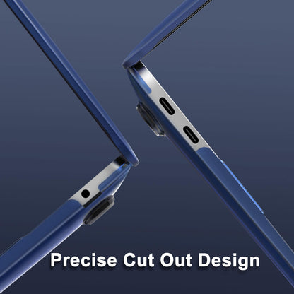 MOSISO Compatible with MacBook Air 13 inch Case 2022 2021 2020 2019 2018 A2337 M1 A2179 A1932, Ultra-Thin Natural Original Color Plastic Hard Shell Case&Keyboard Cover&Screen Protector, Midnight Blue