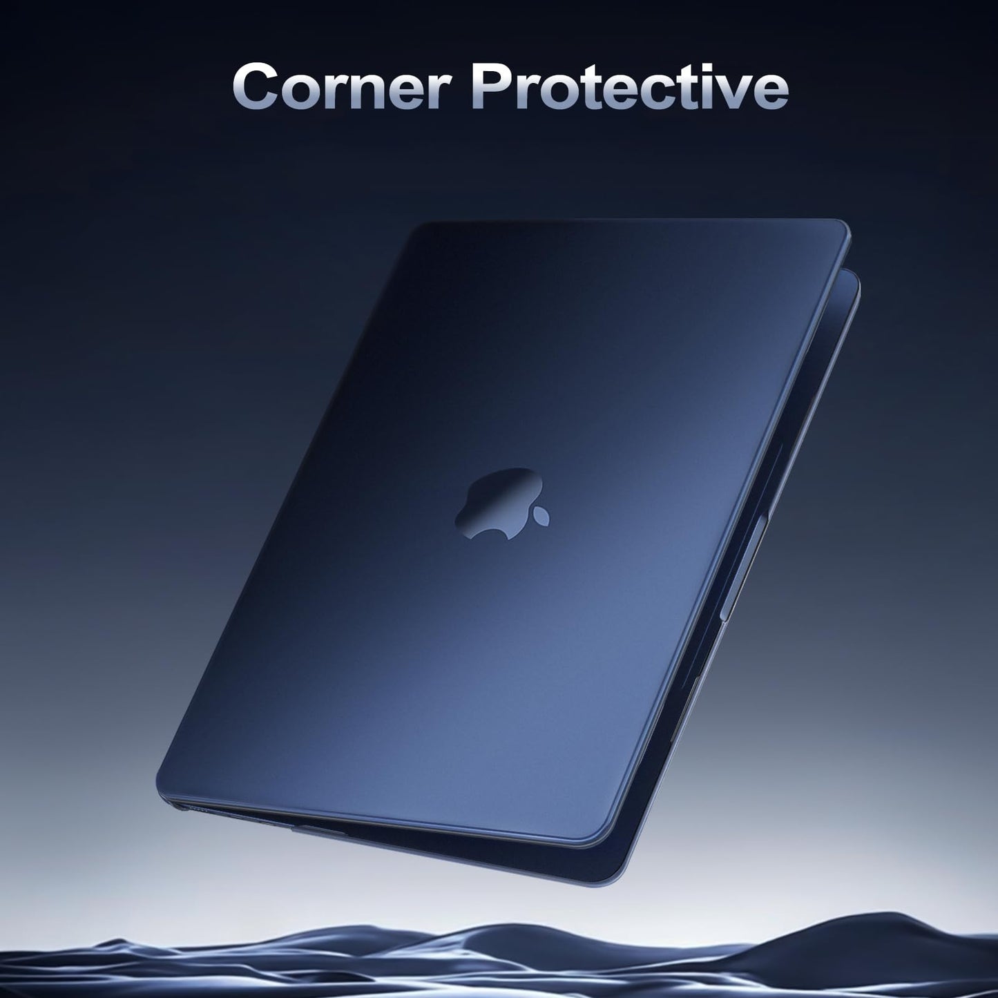 MOSISO Compatible with MacBook Air 15 inch Case 2025 2024 2023 Release M4 A3241 M3 A3114 M2 A2941 with Touch ID, Ultra-Thin Natural Original Color Plastic Hard Shell Case Cover, Midnight Clear