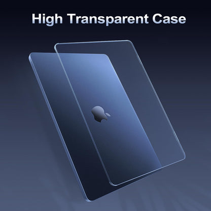 MOSISO Compatible with MacBook Air 15 inch Case 2025 2024 2023 Release M4 A3241 M3 A3114 M2 A2941 with Touch ID, Ultra-Thin Natural Original Color Plastic Hard Shell Case Cover, Midnight Clear