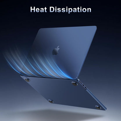 MOSISO Compatible with MacBook Air 15 inch Case 2025 2024 2023 Release M4 A3241 M3 A3114 M2 A2941 with Touch ID, Ultra-Thin Natural Original Color Plastic Hard Shell Case Cover, Midnight Clear