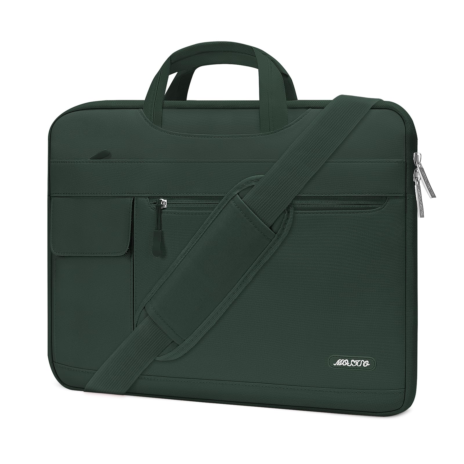 MOSISO Laptop Shoulder Bag Compatible with MacBook Air 13-16 inch M2 A2681 M1 A2337 A2179 A1932/Pro 13 M2 M1 A2338 A2251 A2289 A2159 A1989 A1706 A1708,Polyester Flapover Briefcase Sleeve Case iMosiso