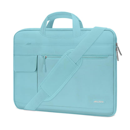 MOSISO Laptop Shoulder Bag Compatible with MacBook Air 13-16 inch M2 A2681 M1 A2337 A2179 A1932/Pro 13 M2 M1 A2338 A2251 A2289 A2159 A1989 A1706 A1708,Polyester Flapover Briefcase Sleeve Case iMosiso
