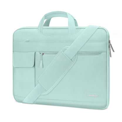 MOSISO Polyester Flapover Laptop Shoulder Briefcase Sleeve, Fits 13.3-15.6 Inch MacBook Air Pro M1-M5 Notebook
