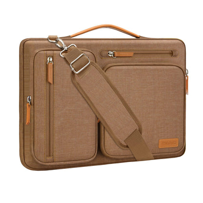 MOSISO 360 Protective Laptop Shoulder Bag,13-17.3 inch Computer Bags Compatible with MacBook Air M4 M3 M2 M1 2025-2018/Pro 13 2025-2016,Side Open Messenger Bag with 4 Zipper Pockets, Black iMosiso