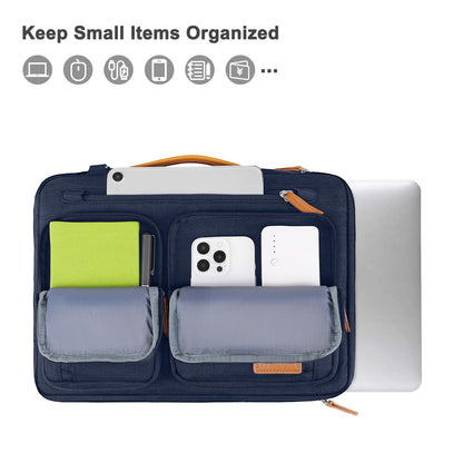 MOSISO 360 Protective Laptop Shoulder Bag, Computer Bags, Side Open Messenger Bag with 5 Accessory Pockets & Belt iMosiso