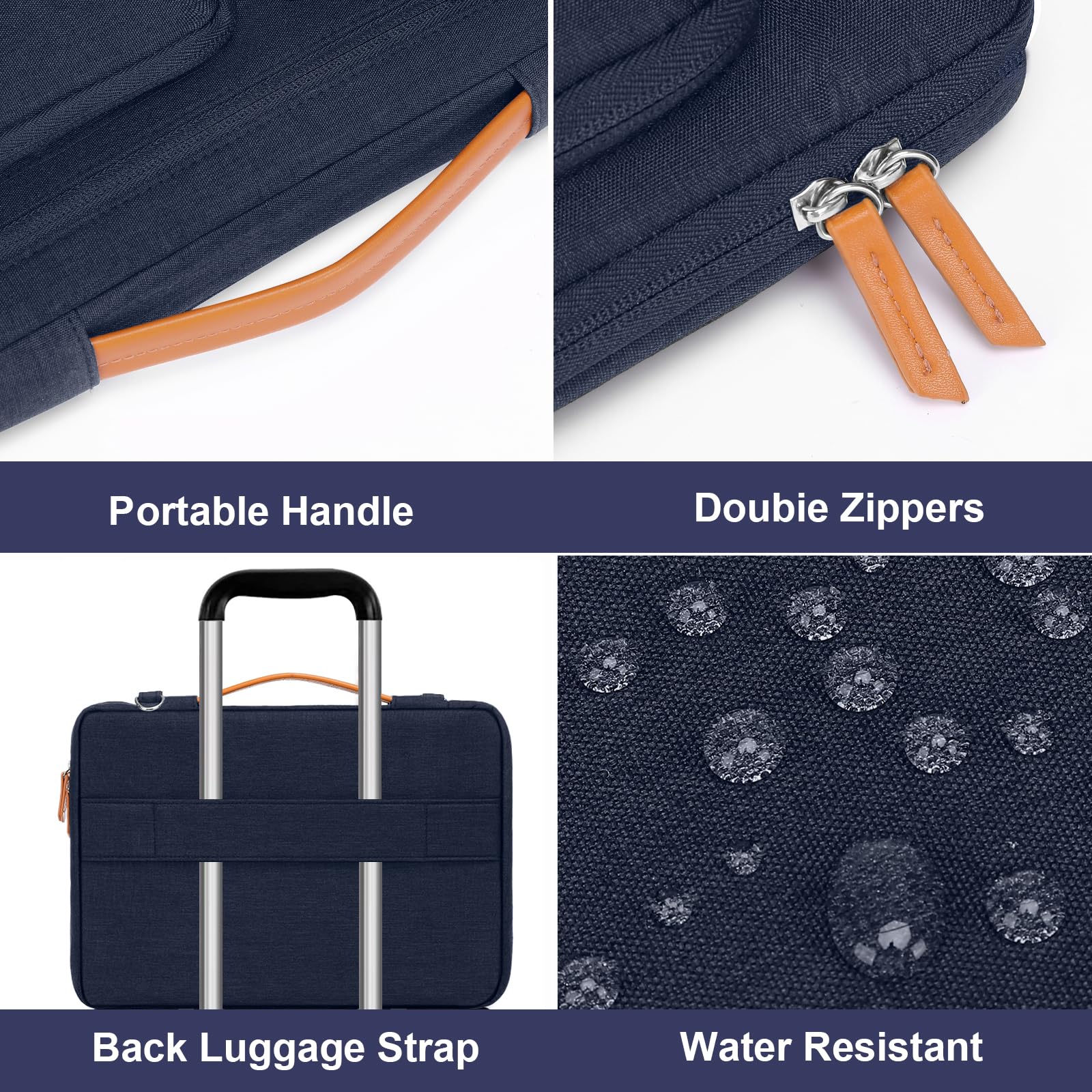 MOSISO 360 Protective Laptop Shoulder Bag, Computer Bags, Side Open Messenger Bag with 5 Accessory Pockets & Belt iMosiso