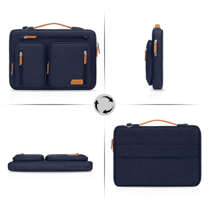 MOSISO 360 Protective Laptop Shoulder Bag, Computer Bags, Side Open Messenger Bag with 5 Accessory Pockets & Belt iMosiso