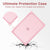 MOSISO Compatible with MacBook Air 15 inch Case 2025 2024 2023 Release M4 A3241 M3 A3114 M2 A2941, Heavy Duty Plastic Hard Shell Case Cover with Fold Kickstand&Keyboard Cover&Screen Film, Pink