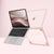 MOSISO Compatible with MacBook Air 13 inch Case 2022-2018 Release A2337 M1 A2179 A1932, Anti-Cracking&Anti-Fingerprint Heavy Duty Glitter Plastic Hard Case with TPU Bumper&Keyboard Cover, Pink