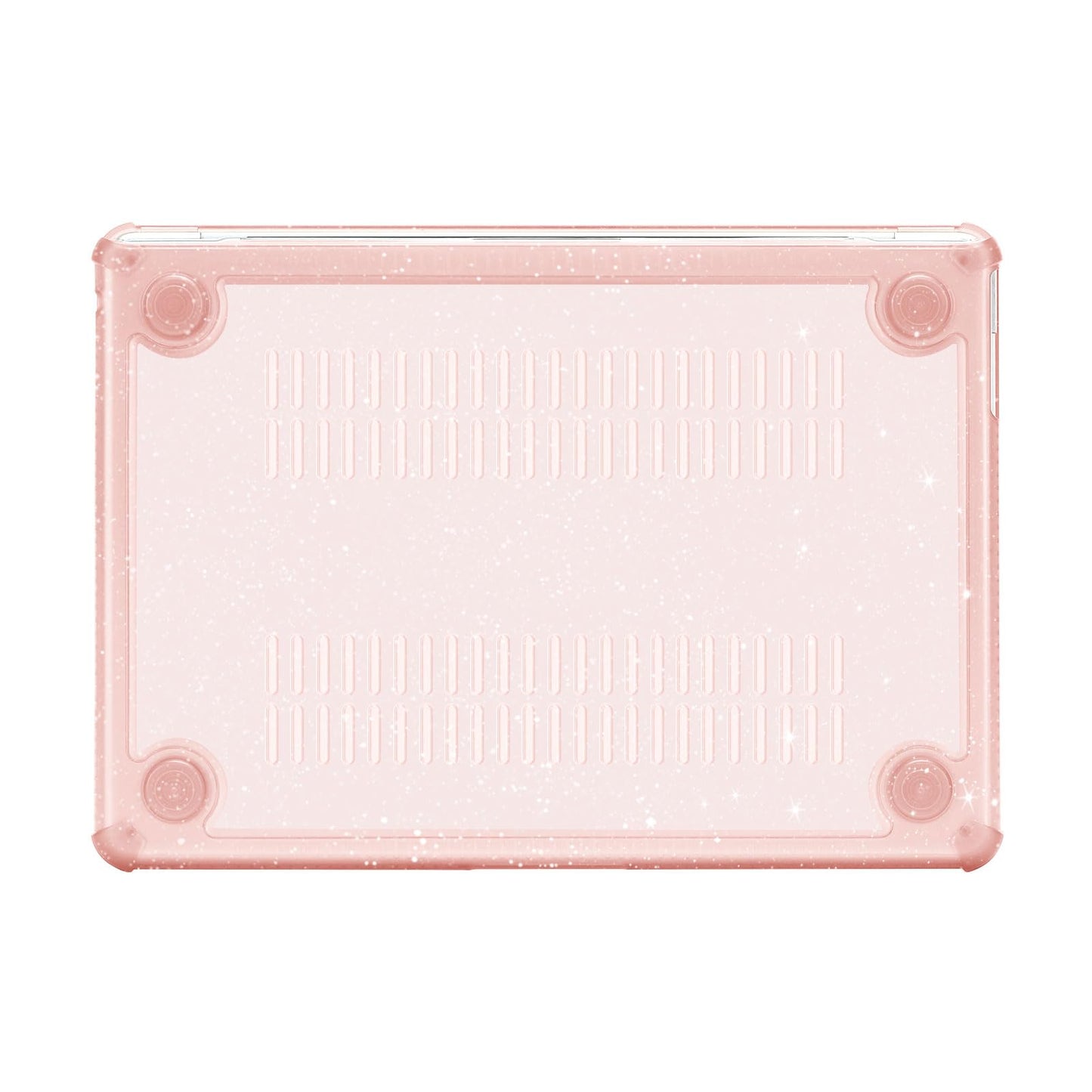 MOSISO Compatible with MacBook Air 13 inch Case 2022-2018 Release A2337 M1 A2179 A1932, Anti-Cracking&Anti-Fingerprint Heavy Duty Glitter Plastic Hard Case with TPU Bumper&Keyboard Cover, Pink