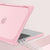 MOSISO Compatible with MacBook Air 15 inch Case 2025 2024 2023 Release M4 A3241 M3 A3114 M2 A2941, Heavy Duty Plastic Hard Shell Case Cover with Fold Kickstand&Keyboard Cover&Screen Film, Pink