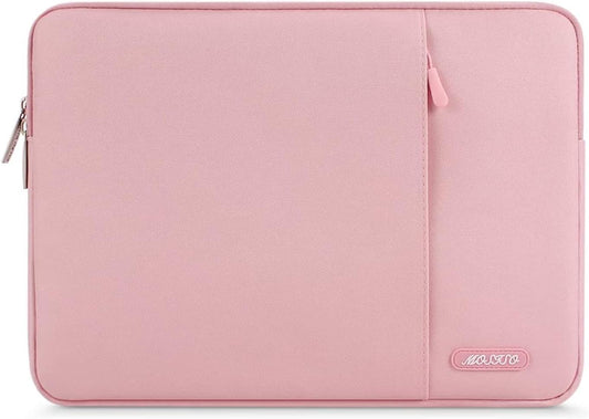 MOSISO Laptop Case 14 inch, 14 inch Laptop Sleeve Compatible with HP Lenovo Dell ASUS Acer, HP Stream, Dell Latitude, Lenovo IdeaPad, Polyester Vertical Computer Sleeve Bag with Pocket, Pink