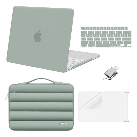 MOSISO Compatible with MacBook Neo Case 13 inch 2026 Release Model A3404 with A18 Pro Chip, Scratch-Resistant Protective Hard Shell&Puffy Sleeve Bag&Keyboard Skin&Screen Film&Type C
