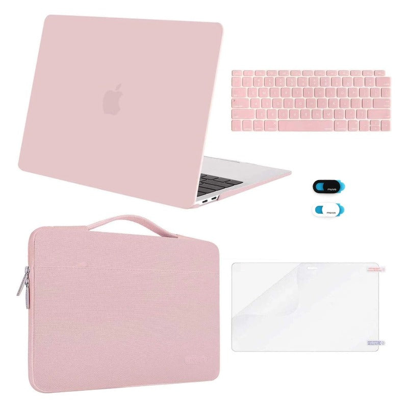 MOSISO Compatible with MacBook Air 13 inch Case M1 Chip 2018-2020 Release A2337 A2179 A1932 Retina Display, Plastic Hard Shell Case&Bag&Keyboard Skin&Webcam Cover&Screen Film