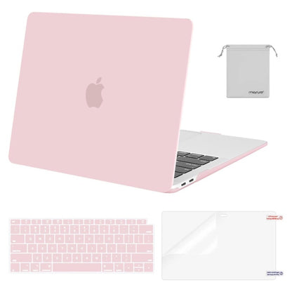 MOSISO Compatible with MacBook Air 13 inch Case M1 Chip 2021-2018 Release A2337 A2179 A1932, Plastic Hard Shell&Keyboard Cover&Screen Film&Storage Bag for MacBook Air 13.3 inch Case