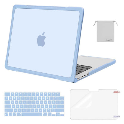 MOSISO Compatible with MacBook Pro 14 inch Case M5-M1 2026-2021 A3427 A3426 A3434 A3112 A3185 A3401 A2918 A2992 A2779 A2442, 4 in 1 Kit Anti-Crack Hard Shell with TPU Bumper