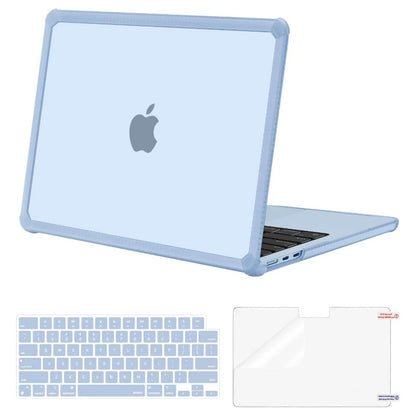 MOSISO Hard Case Compatible with MacBook Air 13 M2-M5 2022-2026, 3 in 1 Heavy Duty Crack Resistant Protective Cover with TPU Bumper