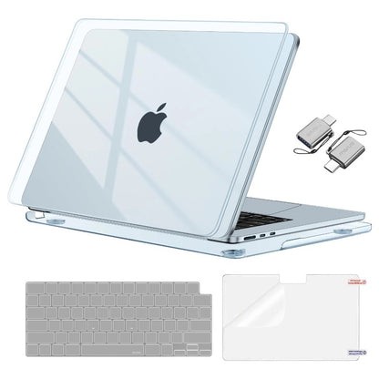 MOSISO Compatible with MacBook Air 13 inch Case M2-M5 2022-2026 A2681 A3113 A3240, 4 in 1 Surpass Natural Beauty Hard Shell, Keyboard Cover, Screen Film & USB C Adapter