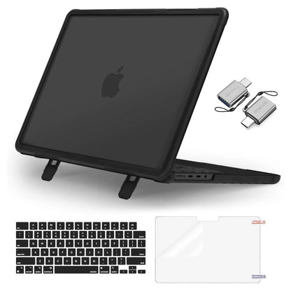 MOSISO Compatible with MacBook Pro 14 inch Case M5-M1 2026-2021 A3427 A3426 A3434 A3112 A3185 A3401 A2918 A2992 A2779 A2442, 4 in 1 Kit Shock-Absorbing Shell with Fold Kickstand