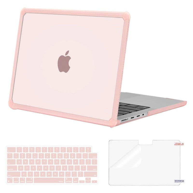 MOSISO Compatible with MacBook Pro 14 inch Case 2025-2021 M4 M3 M2 M1 A3112 A3185 A3401 A2918 A2992 A2779 A2442, Anti-Cracking Heavy Duty TPU Bumper Hard Case&Keyboard Skin&Screen Film