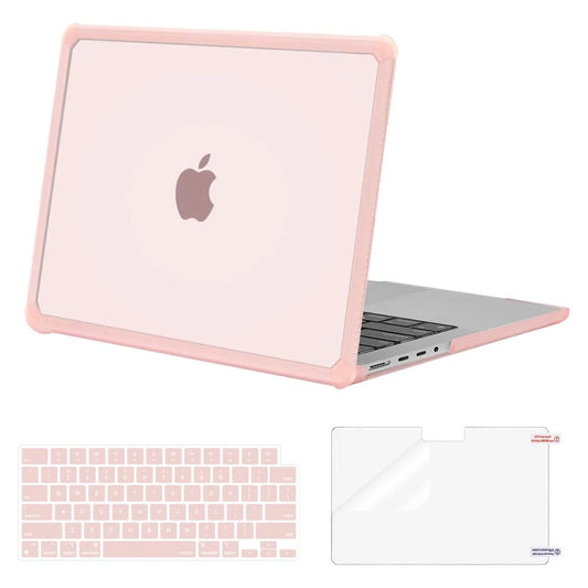 MOSISO Compatible with MacBook Pro 14 inch Case 2025-2021 M4 M3 M2 M1 A3112 A3185 A3401 A2918 A2992 A2779 A2442, Anti-Cracking Heavy Duty TPU Bumper Hard Case&Keyboard Skin&Screen Film