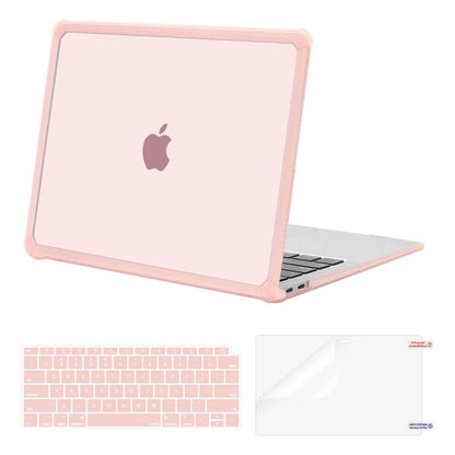 MOSISO Compatible with MacBook Air 13 inch Case 2022-2018 Release A2337 M1 A2179 A1932, Anti-Cracking Heavy Duty Plastic Hard Shell Case with TPU Bumper&Keyboard Cover&Screen Film