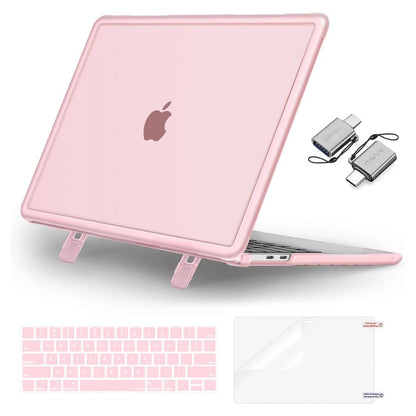 MOSISO Compatible with MacBook Pro 13 inch Case M2/M1 2026-2016 A2338 A2251 A2289 A2159 A1989 A1708 A1706, Heavy Duty Plastic Hard Case with Kickstand&Keyboard Skin&Screen Film&Type C