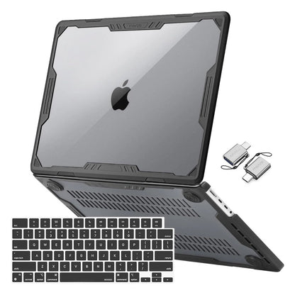 MOSISO Compatible with MacBook Pro 16 inch Case M5- M1 2026-2021 A3429 A3428 A3403 A3186 A2991 A2780 A2485,3 in 1 Kit Symmetric Geometric Heavy Duty Hard Shell Case with TPU Bumper