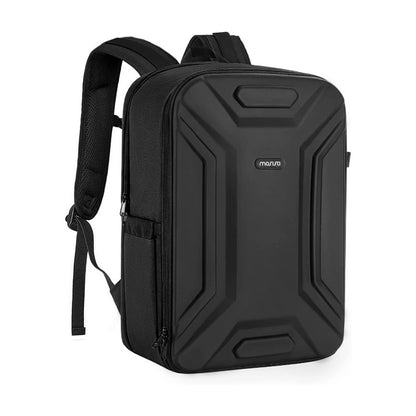 MOSISO Camera Backpack, DSLR/SLR/Mirrorless Camera Bag Waterproof Symmetric Geometric Hard Shell with Tripod Holder&15-16 inch Laptop Compartment Compatible with Canon/Nikon/Sony, Black