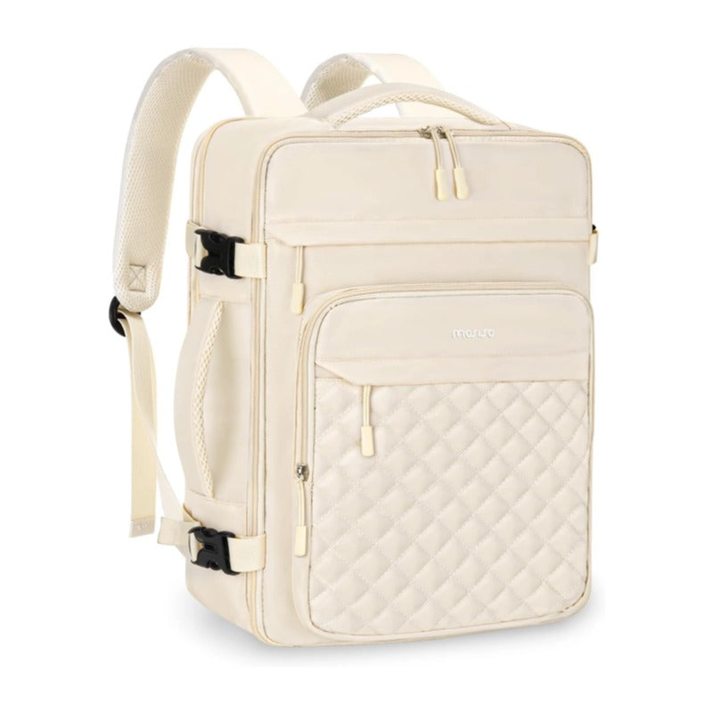 MOSISO Diamond Quilt Airline Approved Carry On Backpack, 30L Travel Pack with Packing Cubes & USB Port Fits 16-17.3 Inch Laptops for Men Women Business College