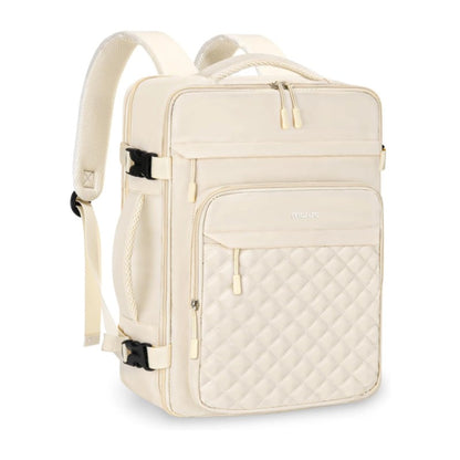 MOSISO Diamond Quilt Airline Approved Carry On Backpack, 30L Travel Pack with Packing Cubes & USB Port Fits 16-17.3 Inch Laptops for Men Women Business College