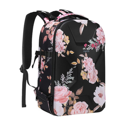 MOSISO Camera Backpack, DSLR/SLR/Mirrorless Photography Camera Bag Peony Waterproof Hardshell Case with Tripod Holder & Laptop Compartment Compatible with Canon/Nikon/Sony/DJI Mavic Drone, Black