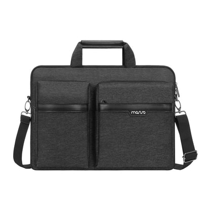 MOSISO Laptop Shoulder Bag,15 inch Computer Bag Compatible with MacBook, HP, Dell, Lenovo, Asus Notebook,15.6 inch Laptop Sleeve Bag with 2 Raised Zipper Pockets & Hidden Pockets & Handle & Belt,Black