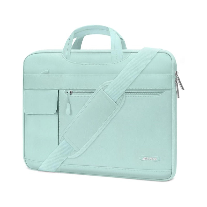MOSISO Laptop Shoulder Bag Compatible with MacBook Air/Pro,13/13.3/16 inch Notebook,Compatible with MacBook Pro 14 inch M5 M4 M3 M2 M1 2026-2021,Polyester Flapover Briefcase Sleeve Case