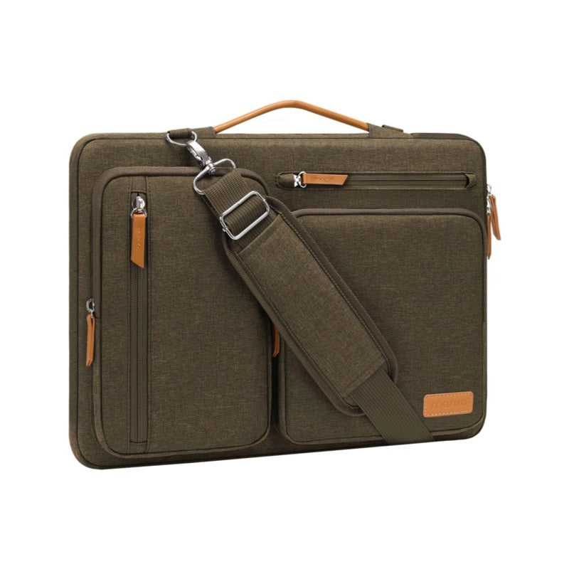 MOSISO 360 Protective Laptop Shoulder Bag 13-17.3 inch, 13/13.3/14/15/16/17.3 inch Computer Bags Compatible with MacBook Pro, HP, Dell, Lenovo, Asus Notebook,Side Open Messenger Bag with 4 Zipper Pocket
