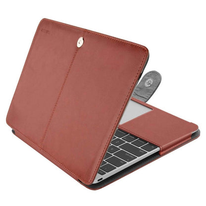 MOSISO PU Leather Case Compatible with MacBook 12 inch Case A1534 with Retina Display 2017-2015 Release, Portfolio Protective Stand Cover Sleeve