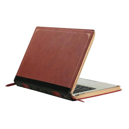 MOSISO Compatible with MacBook Air 15 inch 2026-2023 M5-M2/Pro 15 inch Case A1990 A1707 2019-2016, PU Leather Laptop Sleeve Vintage Retro Zippered Portfolio Protective Case Cover