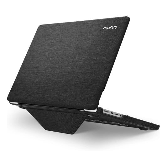 MOSISO Compatible with MacBook Pro 14 inch Case M5 2026 M4 M3 M2 M1 2025-2021 A3427 A3426 A3434 A3112 A3185 A3401 A2918 A2992 A2779 A2442, Knit Fabric Coated Hard Case with Fold Kickstand