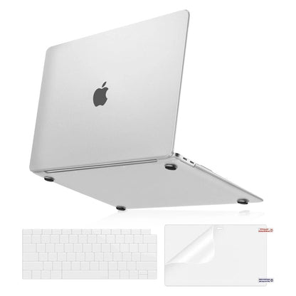 MOSISO Compatible with MacBook Air 13 inch Case 2018-2022 A2337 M1 A2179 A1932, 3 in 1 Kit Seamlessly Closes Crack-Resistant&Reduces-Fingerprints Hard Shell